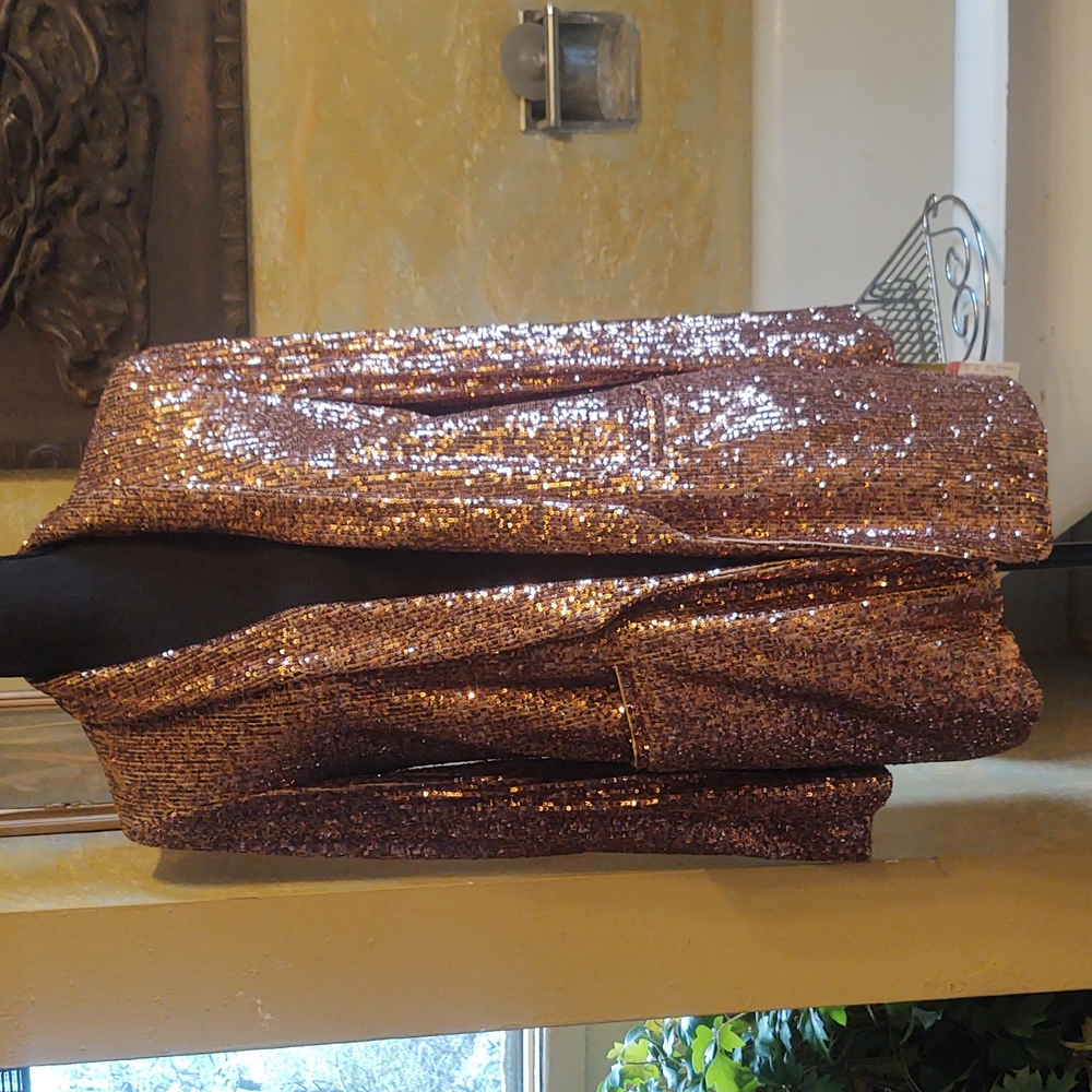 Gianni Bini Sequined Holiday Jacket, Size M